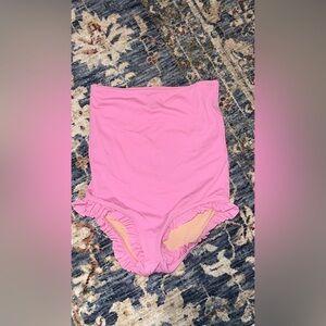 Kortni Jeane girls kids pink ruffled swim bikini bottoms swimwear size 8/9